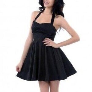 Ixia Black Halter Dress with Adjustable/Removable Straps in Size Junior Medium